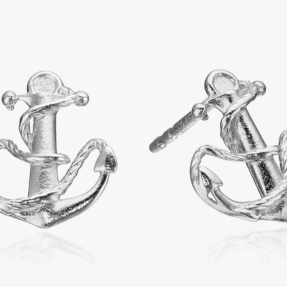 Alex and Ani Anchor Stud .925 Sterling Silver Post Earrings - Picture 10 of 10